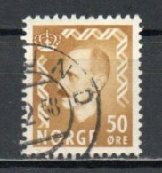Norway, 1957, King Haakon VII, 50ö/Yellow-Ochre, USED - Gebraucht