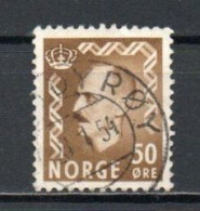 Norway, 1951, King Haakon VII, 50ö/Olive-Brown, USED - Gebraucht