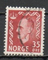 Norway, 1956, King Haakon VII, 35ö/Red Brown, USED - Gebraucht