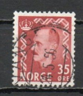 Norway, 1956, King Haakon VII, 35ö/Red Brown, USED - Gebraucht