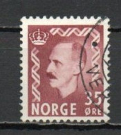 Norway, 1951, King Haakon VII, 35ö/Brown-Lake, USED - Oblitérés