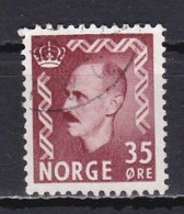 Norway, 1951, King Haakon VII, 35ö/Brown-Lake, USED - Used Stamps