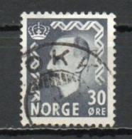 Norway, 1951, King Haakon VII, 30ö/Violet-Grey, USED - Used Stamps