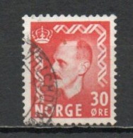 Norway, 1951, King Haakon VII, 30ö/Scarlet, USED - Oblitérés
