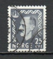 Norway, 1951, King Haakon VII, 25ö/Violet-Grey, USED - Oblitérés