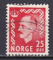 Norway, 1950, King Haakon VII, 25ö/Scarlet, USED - Used Stamps