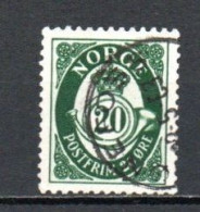Norway, 1952, Posthorn/Photogravure, 20ö/Green, USED - Oblitérés
