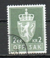 Norway, 1972, Coat Of Arms/Photogravure, 2Kr/Phosphor, USED - Dienstzegels