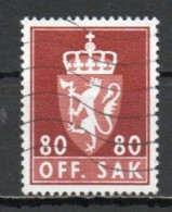 Norway, 1972, Coat Of Arms/Photogravure, 80ö/Phosphor, USED - Dienstzegels