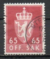 Norway, 1968, Coat Of Arms/Photogravure, 65ö, USED - Dienstmarken