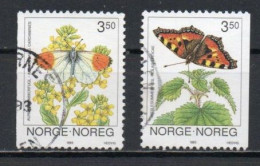 Norway, 1993, Butterflies, Set, USED - Gebruikt