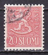 Finland, 1956, Lion, 20mk, USED - Used Stamps