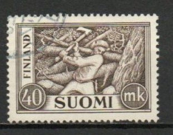 Finland, 1952, Wood Cutter, 40mk, USED - Gebruikt