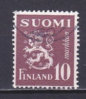 Finland, 1950, Lion, 10mk, USED - Used Stamps