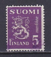 Finland, 1945, Lion, 5mk/Purple, USED - Usati