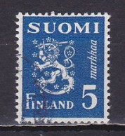 Finland, 1945, Lion, 5mk/Blue, USED - Used Stamps