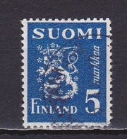Finland, 1945, Lion, 5mk/Blue, USED - Gebruikt