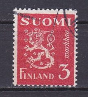 Finland, 1945, Lion, 3mk/Red, USED - Oblitérés