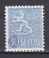 Finland, 1956, Lion, 30mk, UNUSED NO GUM - Neufs