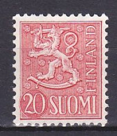 Finland, 1956, Lion, 20mk, UNUSED NO GUM - Neufs