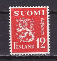 Finland, 1950, Lion, 12mk, UNUSED NO GUM - Neufs