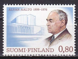 Finland, 1976, Alvar Aalto, 0.80mk, MNH - Ongebruikt