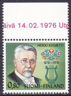 Finland, 1976, Heikki Klemetti, 0.80mk, MNH - Ongebruikt