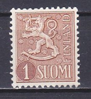 Finland, 1954, Lion, 1mk, MNH - Nuevos