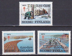 Finland, 1971, Prevention Of Tuberculosis, Set, MNH - Neufs