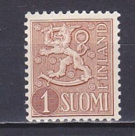 Finland, 1954, Lion, 1mk, MNH - Unused Stamps