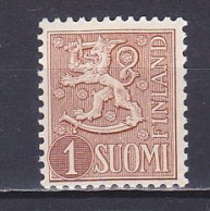 Finland, 1954, Lion, 1mk, MNH - Ungebraucht