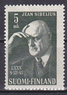 Finland, 1945, Jean Sibelius 80th Birthday, 5mk, MH - Used Stamps