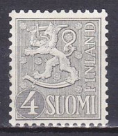 Finland, 1958, Lion, 4mk, MH - Nuevos