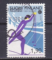 Finland, 1989, World Skiing Championships, 1.90mk, USED - Oblitérés