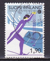 Finland, 1989, World Skiing Championships, 1.90mk, USED - Oblitérés