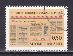 Finland, 1971, Finnish Press 200th Anniv, 0.50mk, USED - Usati