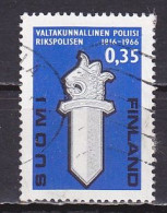 Finland, 1966, Finnish Police 150th Anniv, 0.35mk, USED - Used Stamps