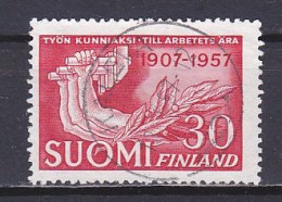 Finland, 1957, Finnish Trade Unions Confederation 50th Anniv, 30mk, USED - Used Stamps
