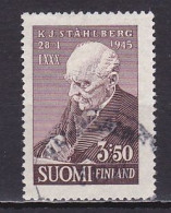 Finland, 1945, Pres. Stahlberg 80th Birthday, 3½mk, USED - Used Stamps