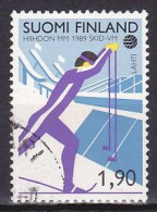 Finland, 1989, World Skiing Championships, 1.90mk, USED - Usati