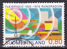 Finland, 1976, Radio Broadcasting In Finland 50th Anniv, 0.80mk, USED - Used Stamps