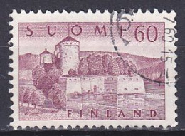 Finland, 1957, Olavinlinna Castle, 60mk, USED - Used Stamps