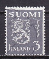 Finland, 1947, Lion, 3mk, USED - Used Stamps