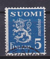 Finland, 1945, Lion, 5mk, USED - Oblitérés