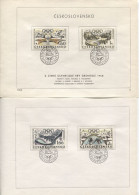 Tschechoslowakei # 1763-6 Ersttagsblatt Olympische Winterspiele Grenoble Eishockey Uz '1' - Brieven En Documenten