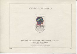 Tschechoslowakei # 1778 Ersttagsblatt WHO Weltgesundheitsorganisation Hypophyse - Lettres & Documents