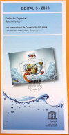 Brochure Brazil Edital 2013 03 Cooperation For Water Without Stamp - Covers & Documents