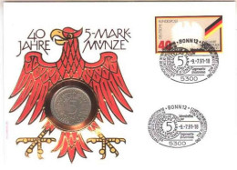 Numisbrief 40 Jahre 5- Mark Münze 1991 - 5 Mark