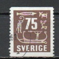 Sweden, 1954, Rock Carvings, 75ö, USED - Gebruikt