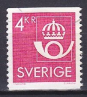 Sweden, 1985, New Post Office Emblem, 4kr, USED - Oblitérés